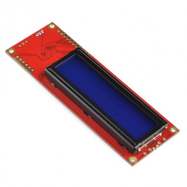 Serial Enabled 16x2 LCD - Yellow on Blue 5V