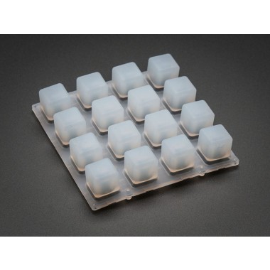 Silicone Elastomer 4x4 Button Keypad - for 3mm LEDs