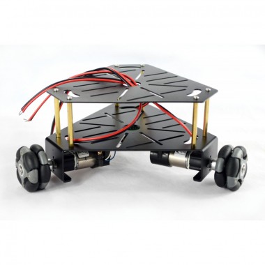3WD 48mm Omni Wheel Robot platform chassis Black (with encoder)
