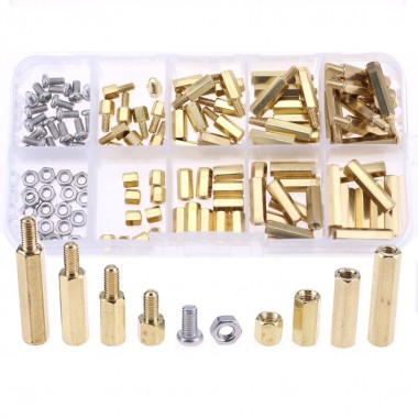 120Pcs M3 Male Female Brass Standoff Spacer set