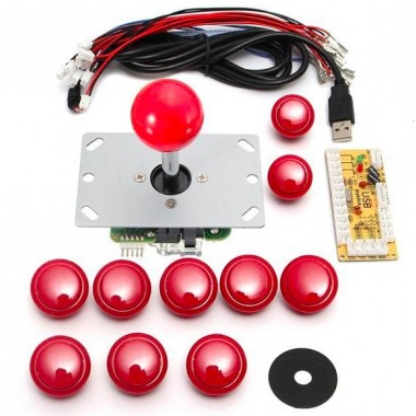 DIY Arcade Game Controller USB Joystick Kit-Red
