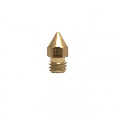 Brass M6 nozzle for MK8 Extruder  Nozzle Size 0.2 mm 