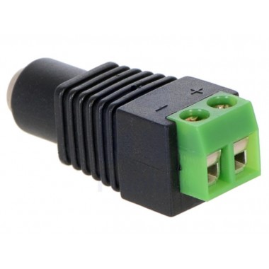 DC Barrel Plug to 2-Pin Terminal Block Adapter