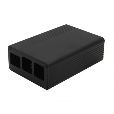 Black Aluminum Alloy Case Shell Housing With Light Pipe For Raspberry Pi 3 Model B Only