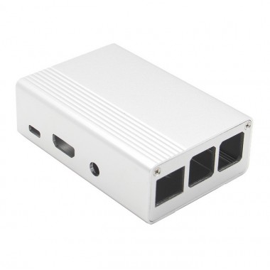 White Aluminum Alloy Case Shell Housing With Light Pipe For Raspberry Pi 3 Model B Only