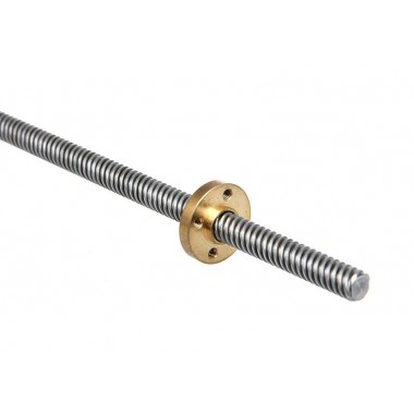 T8x500mm Trapezoidal Lead Screw With Brass Nut