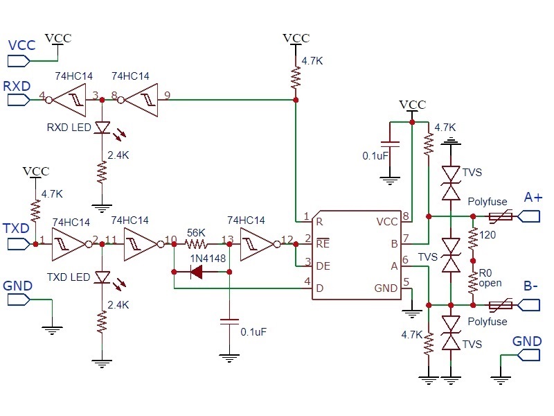 Схема rs485 ttl